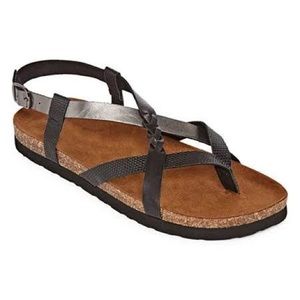 Arizona Jean Co. black sandals. NWOB